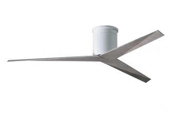 Eliza-H 3-blade ceiling mount paddle fan in Gloss White finish with barn wood ABS blades. (230|EKH-WH-BW)