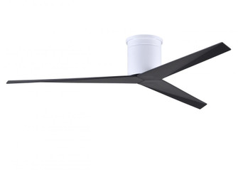 Eliza-H - Flush Mount Ceiling Fan - Gloss White Finish - Matte Black Blades (230|EKH-WH-BK)