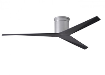 Eliza-H 3-blade ceiling mount paddle fan in Brushed Nickel finish with matte black ABS blades. (230|EKH-BN-BK)
