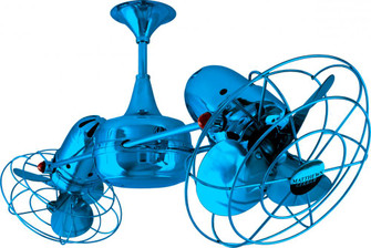Duplo Dinamico - Rotational Ceiling Fan - Agua Marinha Finish - Metal Blades (230|DD-LTBLUE-MTL)