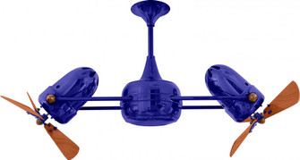 Duplo Dinamico - Rotational Ceiling Fan - Safira Finish - Wood Blades (230|DD-BLUE-WD)