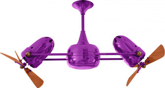Duplo Dinamico - Rotational Ceiling Fan - Ametista Finish - Wood Blades (230|DD-LTPURPLE-WD)