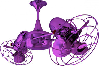 Duplo Dinamico - Rotational Ceiling Fan - Ametista Finish - Metal Blades (230|DD-LTPURPLE-MTL)