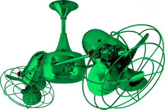 Duplo Dinamico - Rotational Ceiling Fan - Esmerelda Finish - Metal Blades (230|DD-GREEN-MTL)