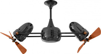 Duplo Dinamico - Rotational Ceiling Fan - Black Nickel Finish - Wood Blades (230|DD-BKN-WD)