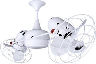 Duplo Dinamico - Rotational Ceiling Fan - Gloss White Finish - Metal Blades (230|DD-WH-MTL)