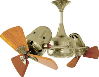 Duplo Dinamico - Rotational Ceiling Fan - Polished Brass Finish - Mahogany Tone Blades (230|DD-PB-WD)