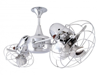 Duplo Dinamico - Rotational Ceiling Fan (Interior) - Polished Chrome Finish - Metal Blades (230|DD-CR-MTL)