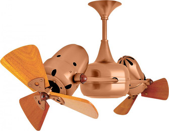Duplo Dinamico - Rotational Ceiling Fan - Brushed Copper Finish - Mahogany Tone Blades (230|DD-BRCP-WD)