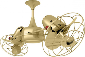 Duplo Dinamico - Rotational Ceiling Fan - Brushed Brass Finish - Metal Blades (230|DD-BRBR-MTL)