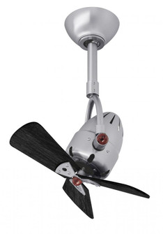 Diane oscillating ceiling fan in Brushed Nickel finish with solid matte black wood blades. (230|DI-BN-WDBK)