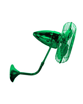 Bruna Parede - Directional Wall Fan - Esmerelda Finish - Metal Blades (230|BP-GREEN-MTL)