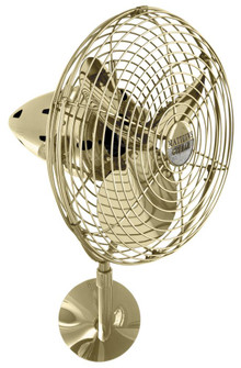Bruna Parede - Directional Wall Fan - Polished Brass Finish - Metal Blades (230|BP-PB-MTL)