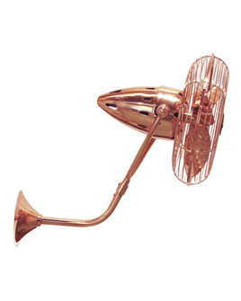 Bruna Parede - Directional Wall Fan - Polished Copper Finish - Metal Blades (230|BP-CP-MTL)