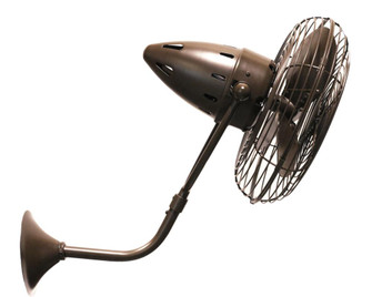 Bruna Parede - Directional Wall Fan - Bronzette Finish - Metal Blades (230|BP-BZZT-MTL)
