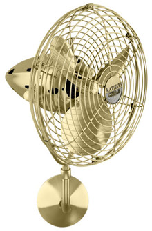 Bruna Parede - Directional Wall Fan - Brushed Brass Finish - Metal Blades (230|BP-BRBR-MTL)