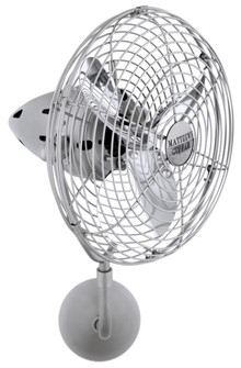 Bruna Parede - Directional Wall Fan - Brushed Nickel Finish - Metal Blades (230|BP-BN-MTL-DAMP)