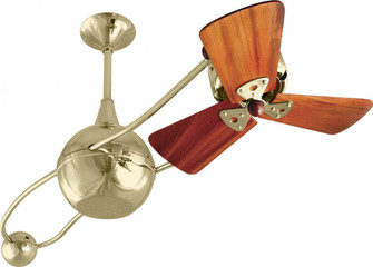 Brisa 360° counterweight rotational ceiling fan in Polished Brass finish with solid sustainable m (230|B2K-PB-WD)