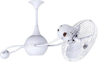 Brisa 2000 - Rotational Ceiling Fan - Gloss White Finish - Metal Blades (230|B2K-WH-MTL)