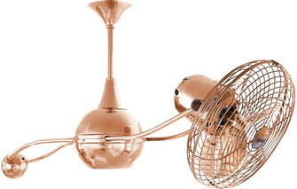 Brisa 360° counterweight rotational ceiling fan in Polished Copper finish with metal blades. (230|B2K-CP-MTL)