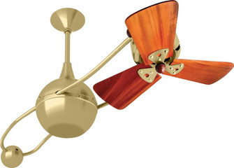 Brisa 2000 - Rotational Ceiling Fan - Brushed Brass Finish - Mahogany Tone Blades (230|B2K-BRBR-WD)