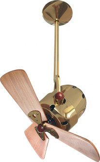 Bianca Direcional ceiling fan in Polished Brass finish with solid sustainable mahogany wood blades (230|BD-PB-WD)