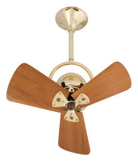 Bianca Direcional ceiling fan in Brushed Brass finish with solid sustainable mahogany wood blades. (230|BD-BRBR-WD)