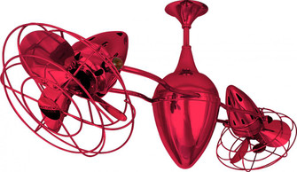 Ar Ruthiane - Rotational Ceiling Fan - Rubi Finish - Metal Blades (230|AR-RED-MTL)