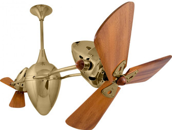 Ar Ruthiane - Rotational Ceiling Fan - Polished Brass Finish - Mahogany Tone Blades (230|AR-PB-WD)
