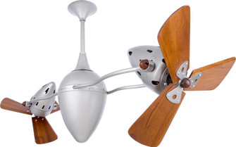 Ar Ruthiane - Rotational Ceiling Fan - Brushed Nickel Finish - Mahogany Tone Blades - Damp (230|AR-BN-WD-DAMP)