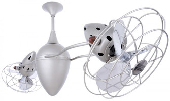 Ar Ruthiane - Rotational Ceiling Fan - Brushed Nickel Finish - Metal Blades (230|AR-BN-MTL-DAMP)