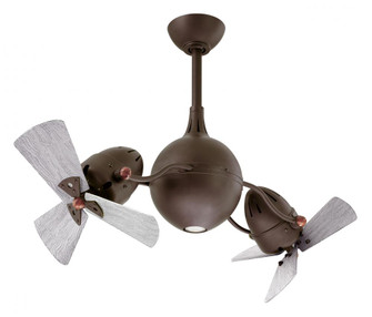 Acqua 360° rotational 3-speed ceiling fan in textured bronze finish with solid barn wood blades and (230|AQ-TB-WDBW)