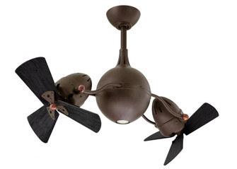 Acqua - Rotational Ceiling Fan - Integrated LED - Textured Bronze Finish - Matte Black Wood Blades (230|AQ-TB-WDBK)