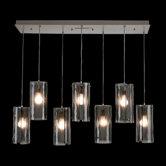 Textured Glass Linear 7pc Multi-Pendant (1289|PLB0044-07-NB-FG-C01-E2)