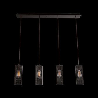 Downtown Mesh Linear 9pc Multi-Pendant (1289|PLB0020-09-GP-0-C01-E2)