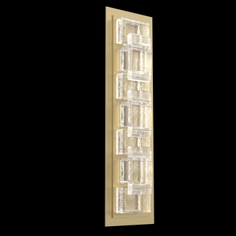 Tetro Indoor Sconce Medium - Novel Brass - Cast Glass - Clear (1289|IDB0087-01-GB-TE-L2)