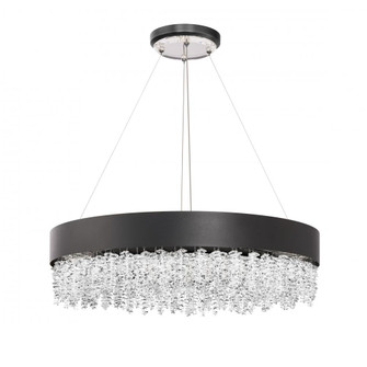 Soleil 26IN LED 3000K/3500K/4000K 120V-277V Pendant in Black with Optic Crystal (168|S3526-18O)
