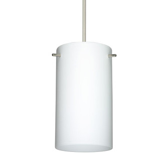 Besa Stilo 7 Pendant Opal Matte Satin Nickel 1x5W LED, 15Ft. Cord (127|1XC-440407-LED-SN-L)