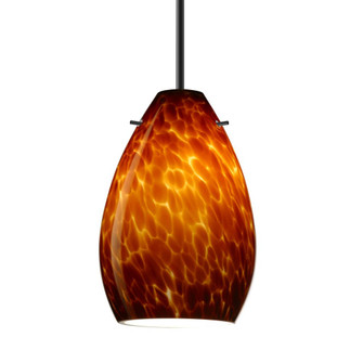 Besa Pendant for Multiport Canopy Pera 6, Black Finish, Amber Cloud 1x50W E12 base (127|B-171318-BK)