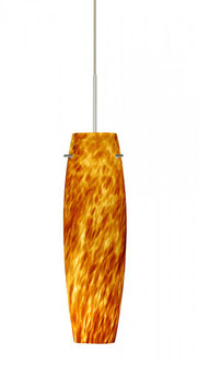 Besa Tu Tu Pendant, Amber Cloud, Satin Nickel, 1x50W Halogen (127|1XC-412118-SN)