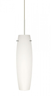 Besa Stilo 11 Pendant, Opal Matte, Satin Nickel, 1x50W MAX GY6.35 Base (127|1XC-412107-SN)