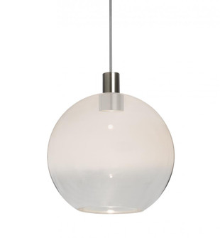 Besa, Newton 8 Cord Pendant, Milky White/Clear, Satin Nickel Finish, 1x3W LED (127|RXP-NEWTON8WC-LED-SN)