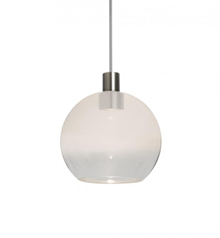 Besa, Newton 6 Cord Pendant, Milky White/Clear, Satin Nickel Finish, 1x3W LED (127|RXP-NEWTON6WC-LED-SN)