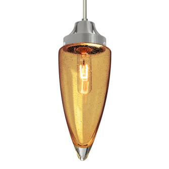 Besa, Sulu Cord Pendant For Multiport Canopy, Amber Bubble, Satin Nickel Finish, 1x60 (127|J-SULUAM-SN-L)