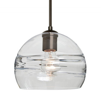 Besa Spirit 8 Pendant For Multiport Canopy, Clear, Bronze Finish, 1x60W Medium Base, 15Ft. Cord (127|J-SPIR8CL-BR-L)