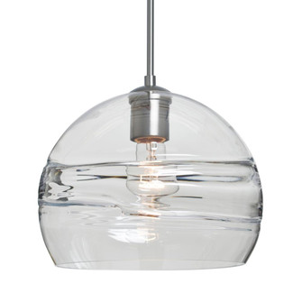 Besa Spirit 10 Pendant For Multiport Canopy, Clear, Satin Nickel Finish, 1x60W Medium Base (127|J-SPIR10CL-SN-L)
