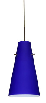 Besa Cierro LED Pendant For Multiport Canopy J Cobalt Blue Matte Bronze 1x9W LED, 15Ft. Cord (127|J-4124CM-LED-BR-L)