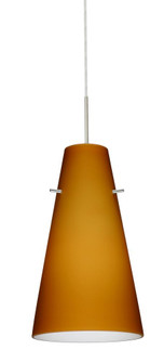 Besa Cierro LED Pendant For Multiport Canopy J Amber Matte Satin Nickel 1x9W LED, 15Ft. Cord (127|J-412480-LED-SN-L)
