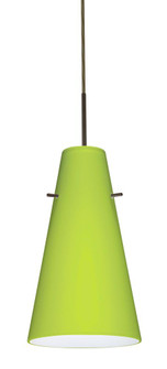Besa Cierro Pendant For Multiport Canopy Bronze Chartreuse 1x100W Medium Base, 15Ft. Cord (127|J-412435-BR-L)