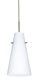 Besa Cierro Pendant For Multiport Canopy Bronze Opal Matte 1x100W Medium Base, 15Ft. Cord (127|J-412407-BR-L)